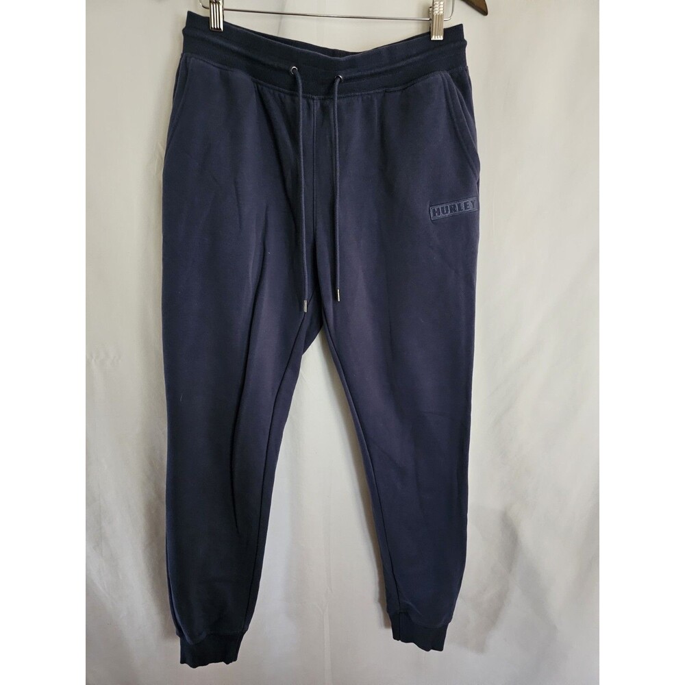 Hurley Joggers fleece relaxed fit mens size large navy sweatpants
